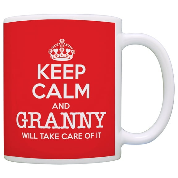 ThisWear Granny Mothers Day Gift Keep Calm Granny Will Take Care of It Granny Coffee Mug Red