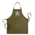 thumbnail image 1 of ThisWear Grilling Accessories Everything Tastes Better Off Papas Grill Two Pocket Apron Military Green, 1 of 7