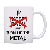 ThisWear Hard Rock Heavy Metal Music Don't Keep Calm and Turn Up The Metal Coffee Mug