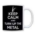 thumbnail image 1 of ThisWear Hard Rock Heavy Metal Music Keep Calm and Turn Up The Metal Coffee Mug Black, 1 of 4