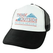ThisWear Hiker Gifts Think Outside No Box Needed Adventure Apparel Hiking Hat Outdoor Adventure Trucker Hat