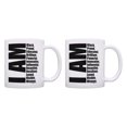 thumbnail image 1 of ThisWear Historical Black History Mug I Am Black Proud Educated Brilliant Powerful Woman 11 ounce 2 Pack Coffee Mugs, 1 of 4