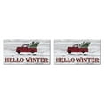 thumbnail image 1 of ThisWear Holiday Decor Hello Winter Country Rustic Home Decor Christmas Welcome Mat 2 Pack Doormats Multi, 1 of 3