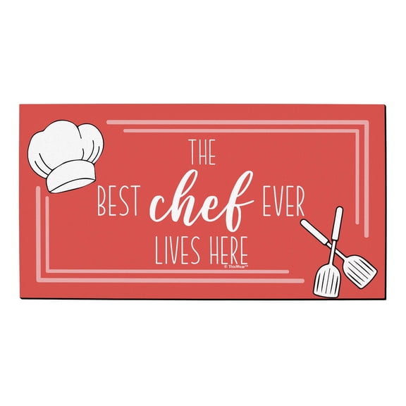 ThisWear Home Decor Mat The Best Chef Ever Lives Here Chef Appreciation Doormat Chef