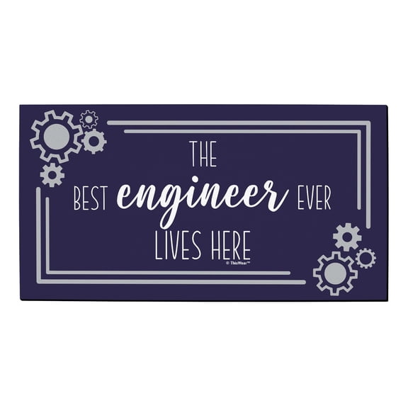 ThisWear Home Decor Mat The Best Engineer Ever Lives Here Engineer Appreciation Doormat Engineer