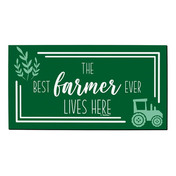 ThisWear Home Decor Mat The Best Farmer Ever Lives Here Farmer Appreciation Doormat Farmer