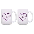 thumbnail image 1 of ThisWear Horse Themed Gifts Horse Heart Coffee Mug Set Large Horse Coffee Mugs Equestrian Gifts for Women 2 Pack 15oz Coffee Mugs, 1 of 4