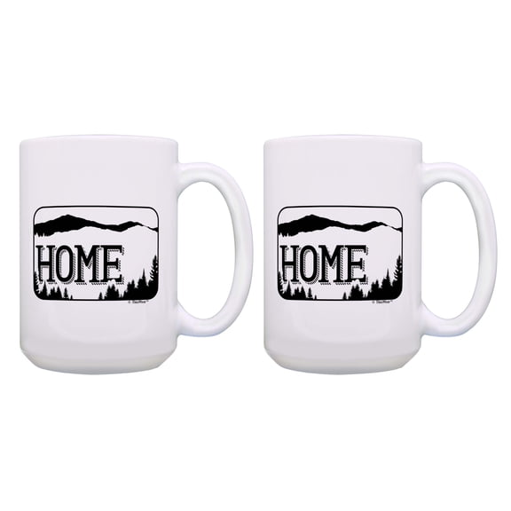 ThisWear Housewarming Gifts for Women Rustic Home 2 Pack Ceramic 15oz Coffee Mug Set White