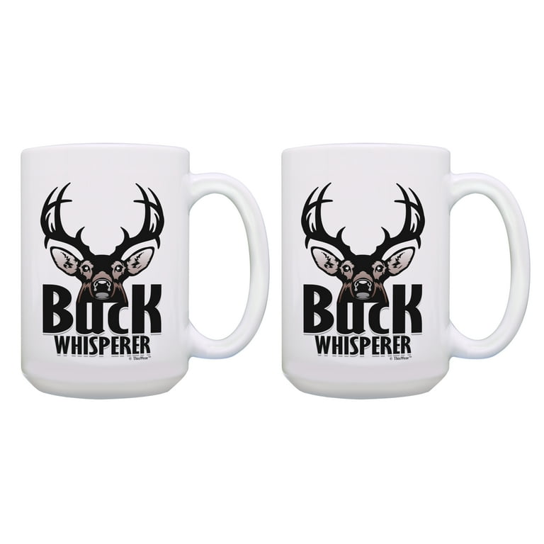 ThisWear Hunting Gift Set Buck Whisperer Hunting Gifts for Women Deer  Hunting Gifts for Men Hunting Wedding Gifts 2 Pack 15oz Coffee Mugs 