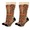 thumbnail image 1 of ThisWear Hunting Gift Set Life Is Better Deer Hunter Socks Camouflage Crew Socks 2-Pairs Novelty Crew Socks, 1 of 5