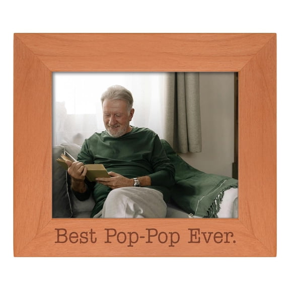 ThisWear Inspriational Frame For Pop-Pop Best Pop-Pop Ever Wood Engraved 8x10 Landscape Picture Frame