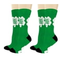 thumbnail image 1 of ThisWear Irish Shamrock Gifts Can't Pinch This Green Clover Socks for St Pattys Day 2-Pair Novelty Crew Socks, 1 of 5