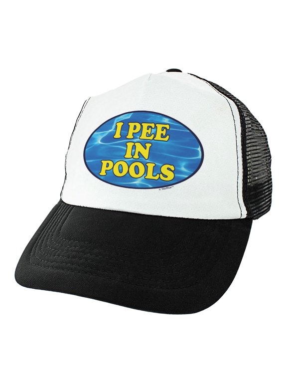 Joke Hat I Pee in Pools Hat Summer Camp Gifts Gag Gifts for Men or Women Humorous Gift Trucker Hat
