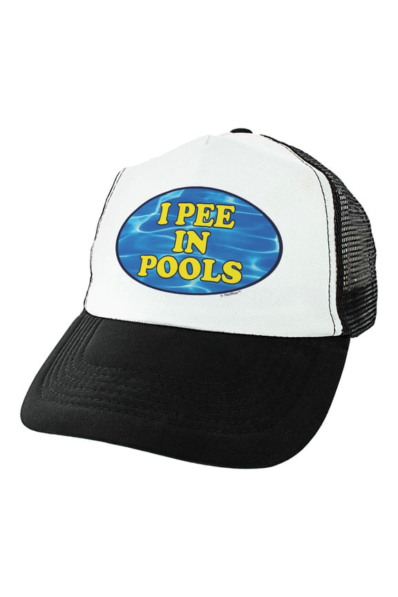 Joke Hat I Pee in Pools Hat Summer Camp Gifts Gag Gifts for Men or Women Humorous Gift Trucker Hat
