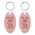 thumbnail image 1 of ThisWear Kawaii Teacup Punny You Are Tea-Riffic 2-Pack Aluminum Oval Keychain, 1 of 3