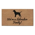 thumbnail image 1 of ThisWear Labrador Mom We're A Labrador Family New Home Decor Black Lab Chocolate Lab Doormat Simulated Coir, 1 of 3