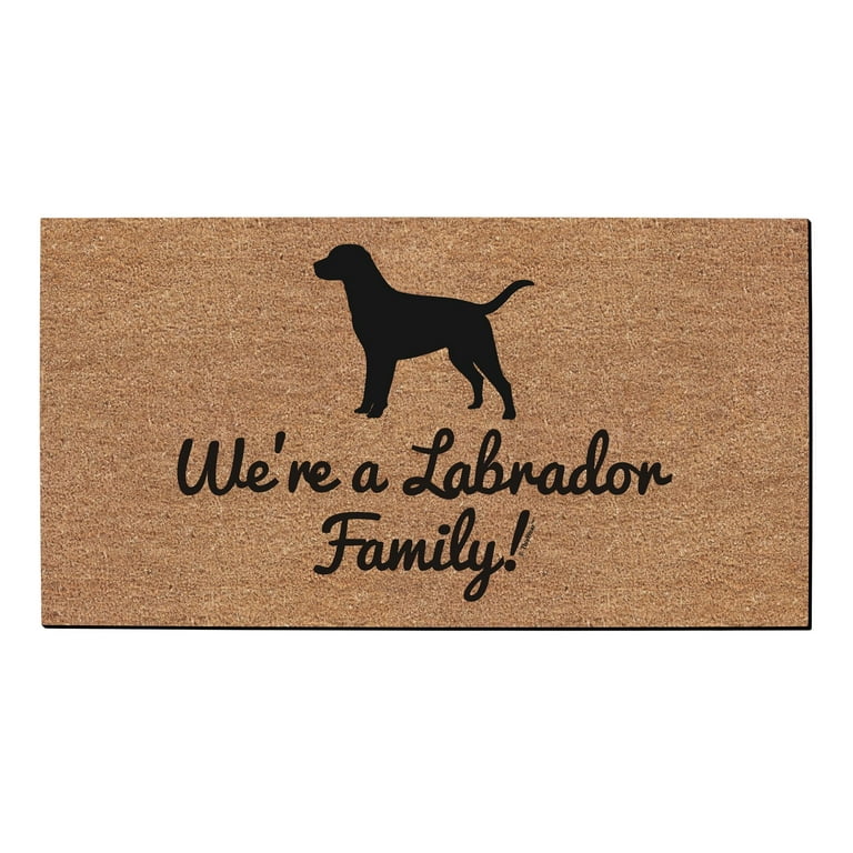 ThisWear Labrador Mom We re A Labrador Family New Home Decor Black Lab Chocolate Lab Doormat Simulated Coir