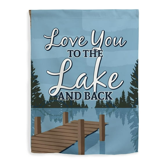 ThisWear Lake Home Decor Love You to The Lake and Back House Flag Lake Yard Flag Vertical House Flag Multi