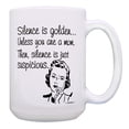 thumbnail image 1 of ThisWear Large Mom Mug Silence is Golden Unless You Are a Mom Gifts for Moms Cool Mom Mug Best Mom Mugs Gift 15oz Coffee Mug, 1 of 4
