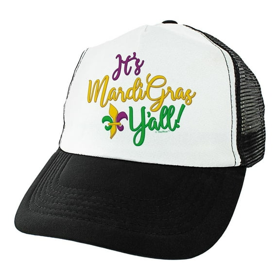 ThisWear Mardi Gras Gifts Mardi Gras Hat Mardi Gras Y'all Fleur-de-lis Gifts Mardi Gras Clothes Trucker Hat
