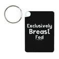 thumbnail image 1 of ThisWear Maternity Breastfeeding Awareness Exclusively Breastfed Aluminum Rectangle Keychain, 1 of 3