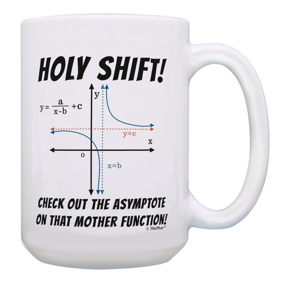 ThisWear Math Coffee Mug Holy Shift Math Pun Mug Math Joke Gifts for Math Geek 15oz Coffee Mug