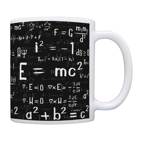 ThisWear Math Gifts Mathematical Formula Coffee Mug STEM Gifts Math Nerd Gifts Math Lover Mug Coffee Mug