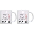 thumbnail image 1 of ThisWear Math Teacher Gift I Love Math Graphs Functions Algebra Pi 11 ounce 2 Pack Coffee Mugs, 1 of 4