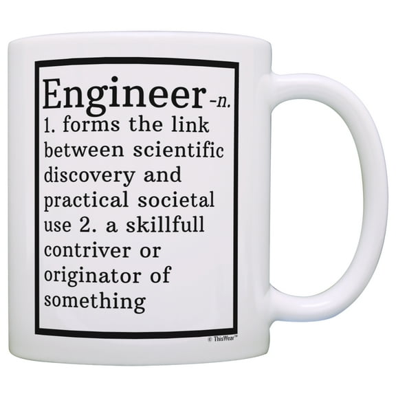ThisWear Mechanical Engineering Gifts Engineer Definition Gifts for Engineers 11 ounce Coffee Mug