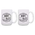 thumbnail image 1 of ThisWear Mom Appreciation Gift Love Served Fresh Mom's Kitchen Comfort 2 Pack Ceramic 15oz Coffee Mug Set Mom, 1 of 4
