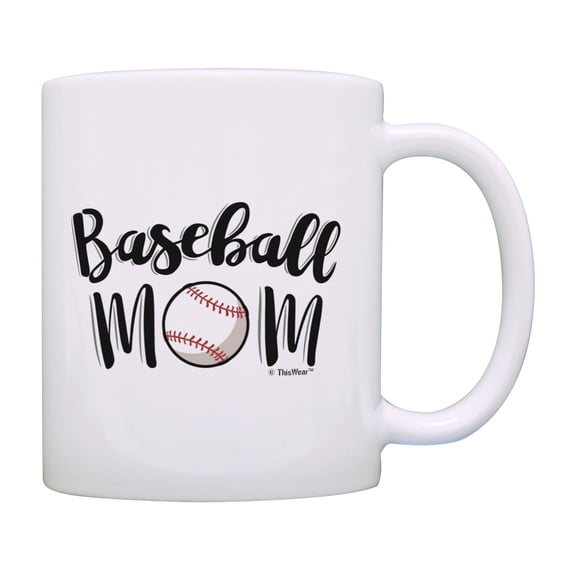 ThisWear Mom Birthday Gifts Baseball Mom Cup Baseball Mom Mug Baseball Gift for Moms Coffee Mug