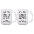 thumbnail image 1 of ThisWear Mom Gift Set Thanks for Wiping My Butt Mom Daughter Mom Son Gifts 2 Pack 15oz Coffee Mugs, 1 of 4