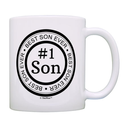 ThisWear Mom Son Gifts or Dad Son Gifts Best Son Ever #1 Son Coffee Mug Son Coffee Mug