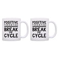 thumbnail image 1 of ThisWear Mom and Dad Gifts for New Parents Break the Cycle 2 Pack 11oz Coffee Mug Set White, 1 of 5