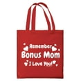 thumbnail image 1 of ThisWear Mother in Law Gifts for Adoptive Mom Remember Bonus Mom I Love You Lightweight Red Canvas Tote Bag, 1 of 3