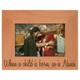 thumbnail image 1 of ThisWear Gifts For All By Rachel Olevia Mother's Day Gift Child is Born So is Nana Natural Wood Engraved 4x6 Landscape Picture Frame Wood, 1 of 6