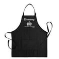 thumbnail image 1 of ThisWear Mother's Day Gift Grammy a Title Higher Than Queen Two Pocket Apron Black WAPN-0216, 1 of 4