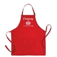 thumbnail image 1 of ThisWear Mother's Day Gift Grammy a Title Higher Than Queen Two Pocket Apron Red WAPN-0216, 1 of 4