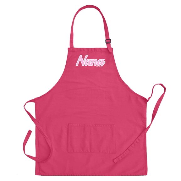 ThisWear Mother's Day Gift Nana Script Apron for Cooking Baking Crafting Gardening Two Pocket Apron Apron Heliconia