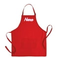 thumbnail image 1 of ThisWear Mother's Day Gift Nana Script Apron for Cooking Baking Crafting Gardening Two Pocket Apron Red, 1 of 7