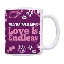 ThisWear Mother's Day Gift for Maw Maw's Love is Endless Funny 11 ounce Coffee Mug Purple