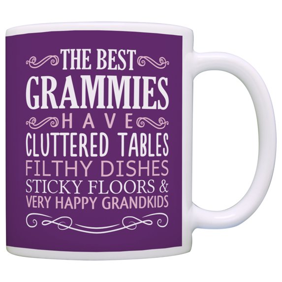 ThisWear Mothers Day Gift Grandma Best Grammies Have Dishes Happy Grandkids 11 ounce Coffee Mug Purple