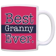 ThisWear Mothers Day Gift for Grandma Best Granny Ever Grandma 11 ounce Coffee Mug Pink