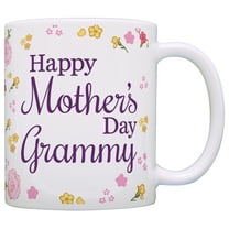 ThisWear Mothers Day Gifts Happy Mother's Day Grammy Gift for Grandma Mom 11 ounce Coffee Mug Floral