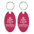 thumbnail image 1 of ThisWear Mothers Day Gifts for Grandma Keep Calm and Grandma Will Take Care of It Gifts from Grandchildren 2-pack Aluminum Oval Keychains Keytags, 1 of 3