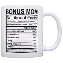 ThisWear Mug for Stepmom Step Mom Nutritional Facts Label Funny Mug for Stepmom Coffee Mug