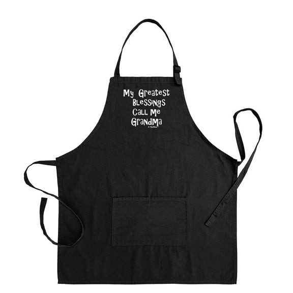 ThisWear My Greatest Blessings Call Me Grandma Two Pocket Apron Black