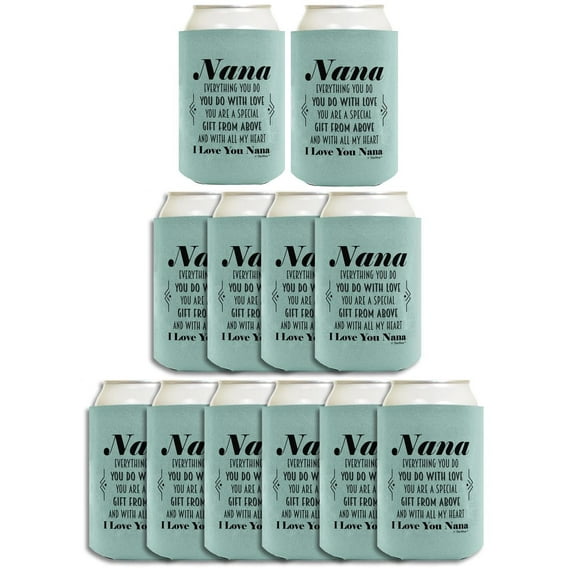 Nana Gifts For Women Nana You Are A Gift From Above Poem 12-Pack Can Coolers Coolies