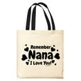 thumbnail image 1 of ThisWear Nana Gifts for Women Remember Nana I Love You Black Handle Canvas Tote Bag, 1 of 3