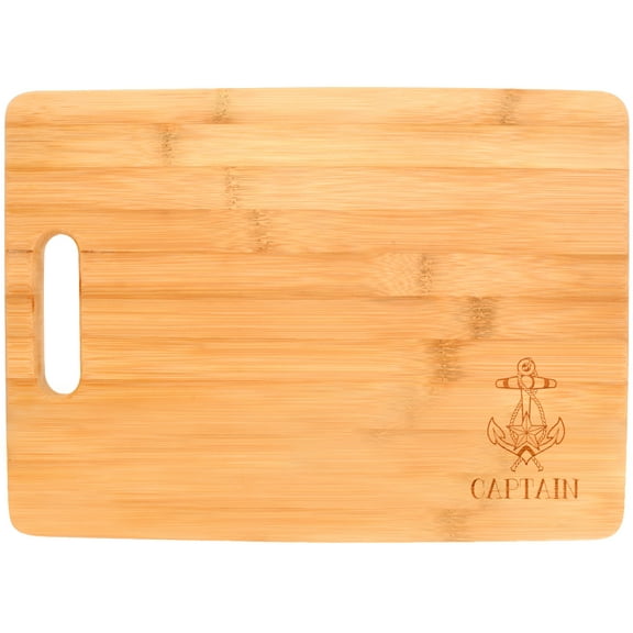 ThisWear Nautical Decor Captain Anchor Sailing Boating Themed Big Rectangle Bamboo Cutting Board